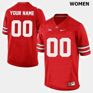 Women's Ohio State Buckeyes #00 Customized Red Nike NCAA College Football Jersey May YKG8644ES